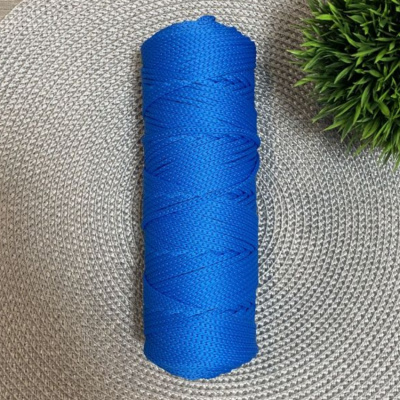 Шнур полиэфирный 4 мм без сердечника (синий) 50м (14)