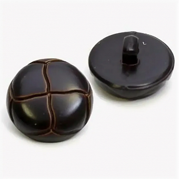 Пуговица Hemline "Leather",  d=23 мм., коричневый 2 шт/уп