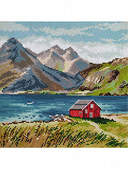 Алмазная мозаика М-002 "Лофотенские острова"30*30 см