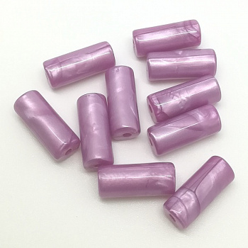 Бусы полимерные 10х25 мм, 250 г/упак (сиреневый)