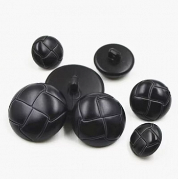 Пуговица Hemline "Leather",  d=20 мм., черный 2 шт/уп