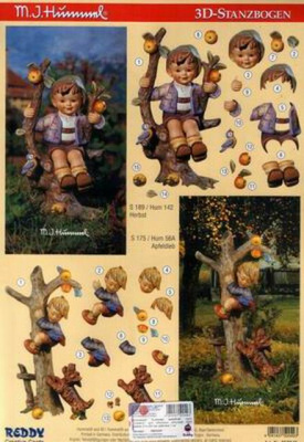 Аппликация "Хуммель"бумажная  вырубная  для объемных рисунков, 210х297 мм