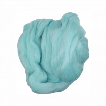 Лента для валяния 100% полутонкая шерсть 500 г ( 50 г.х 10 шт.) 073, лед