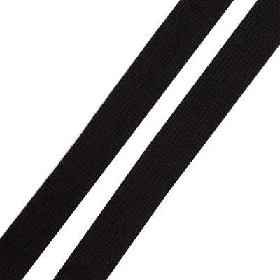 3Al357 Стропа ременная матовая, имитация хлопка (100%п/э) 26мм*100м(17 чёрный)