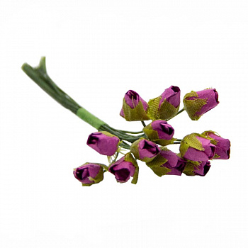 Декоративный букетик "Рукоделие" DKB055B  Розы (розово-красный)