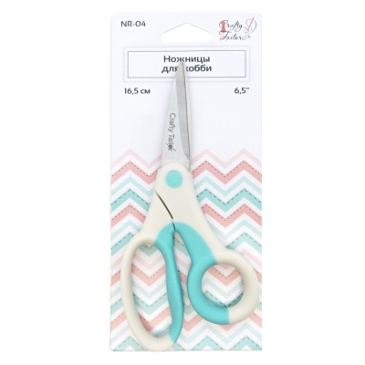 Ножницы для хобби "Crafty tailor" NR-04, 16,5см (пластиковые ручки с цветными резиновыми вставками)