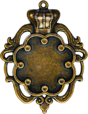 Заготовки для украшений «Crown Bezel-Small-Bronze» (Бронза)