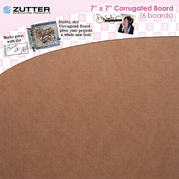 Набор гофрированного картона "Zutter" 7615 Corrugated boards 7х7" 6шт/уп