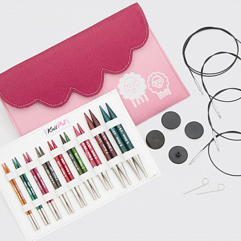 Набор деревянных съемных спиц (делюкс) Deluxe 10 см Dreamz KnitPro 200637