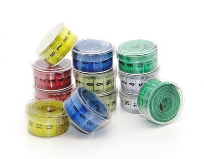 Сантиметровая лента CM150-20/02  в пластиковом боксе 150см х 20мм, 12шт.