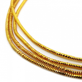 Канитель (трунцал) мягкая, фигурная KAN/MN1-10  глянец, желтая медь