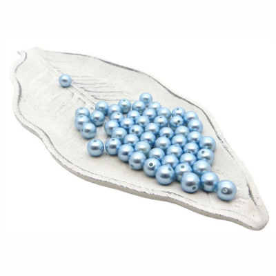 Бусины пластиковые "РУКОДЕЛИЕ", диаметр 10мм, цвет №8 голубой, 25гр/пакет, PP1006C8