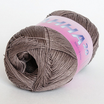 Анна 20, пряжа для ручного вязания 50г/330м (579, тёмный тауп)