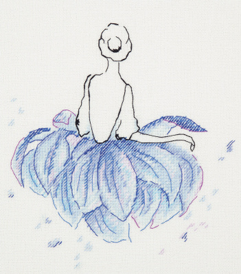 Набор для вышивания «Panna» Ц-1949 Балерина. Лотос 20 x 20 см