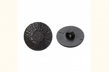 Пуговица в тубе 57092  на ножке 22мм  310 черный уп/24шт