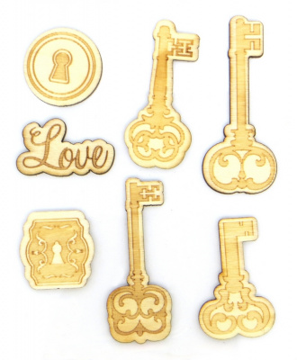 Деревянные элементы "Рукоделие" WT-115 Ключи