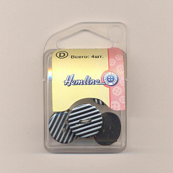 Пуговица Hemline "Prints" 17 мм, 4 шт/упак
