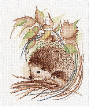Набор для вышивания «Овен» 1349 " Ёжики" 20*25 см.