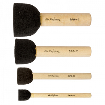 Подушечки из поролона "Mr.Painter" SPB-15 на деревянной рукоятке , круглая размер 15, 20шт.