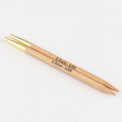 Спицы съемные деревянные Basix KnitPro, для тросика 35-126 см, 5,00 мм 35637