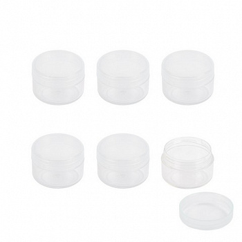 Туба пластик "Gamma" T-0110  6шт., d 3 х 2 см, цв. прозрачный