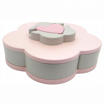 Шкатулка для мелочей раздвижная "Рукоделие", розовая, SHRRR21