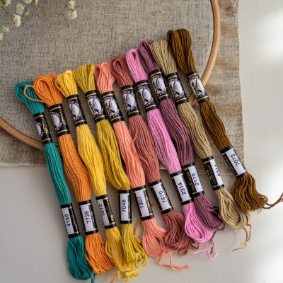 Набор мулине №6 Финка, хлопок, пасма (10 шт. х 8 м)