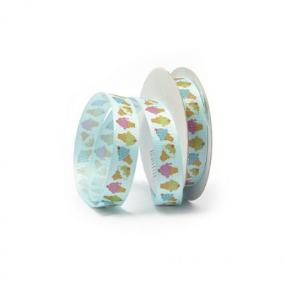 Лента декоративная арт.TBY.ЛРР.ТХ- 18,4 репсовая  шир.1,5см цв. бирюза  уп.9,14м