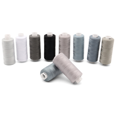 Набор ниток 40/2 400ярд.., "Серый микс",10 шт/набор, Bestex