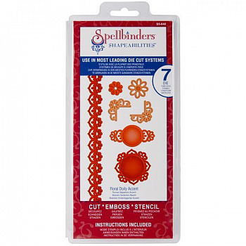 Набор ножей Spellbinders® Shapeabilities® "Узоры цветочной салфетки"