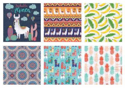 Салфетки бумажные «Love2Art» АССОРТИ 3-х сл. SDD 33х33 12 шт. №1218-01 12шт. Летний принт