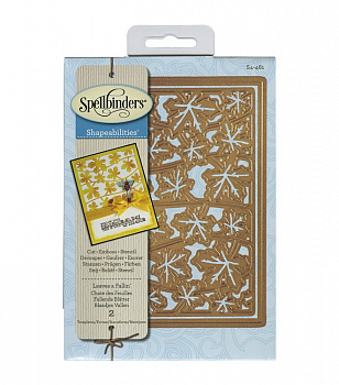 Набор ножей Spellbinders® Shapeabilities® Decorative Card Front  "Листопад"