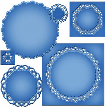 Набор ножей Spellbinders® Nestabilities® "Величественные окружности"