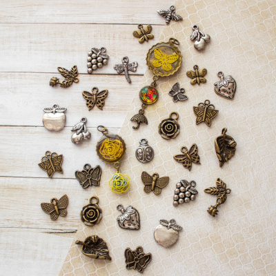 Набор металлических шармов "Рукоделие" SHM/N-12 Флора и фауна