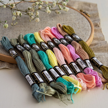 Набор мулине №8 Финка, хлопок, пасма (10 шт. х 8 м)