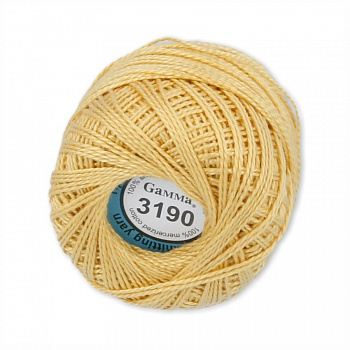 Пряжа "Gamma" Ирис 100% хлопок 10 х 10 г  (3190, гр.желтый)