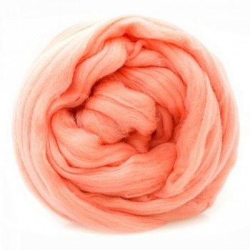 Шерсть для валяния 100% полутонкая шерсть, 50 г, №0180 св. бегония , упак (10шт.)