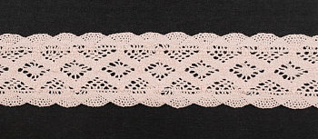 Тесьма кружевная  ALFA  47мм 25м, нежно-розовый