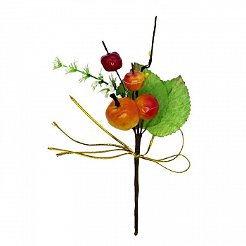 Декоративный букетик с яблочком "Рукоделие" DKB046 