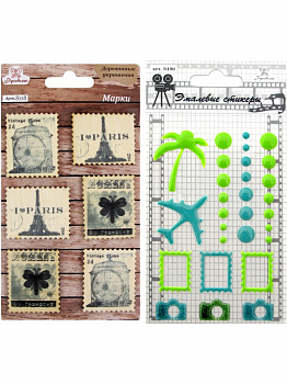 Набор для творчества NT-36 "Рукоделие" деревянный декор и стикеры