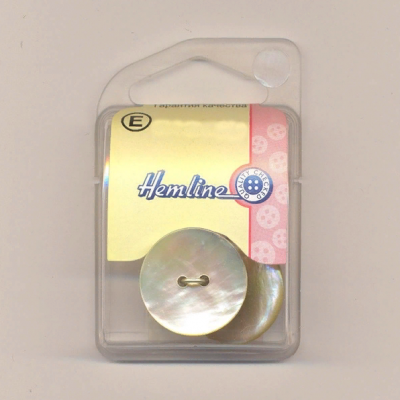 Пуговица Hemline "Shell" d = 15 мм натуральный (5шт/уп)