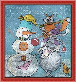 Набор для вышивания «Panna» ОТ-1354 Праздничные миниатюры. С Новым годом!12,5х14 см