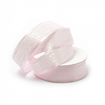 Лента атласная с рисунком, шир. 25 мм, дл. 9,14 м, TBY.ЛДР.CK-18.4.04