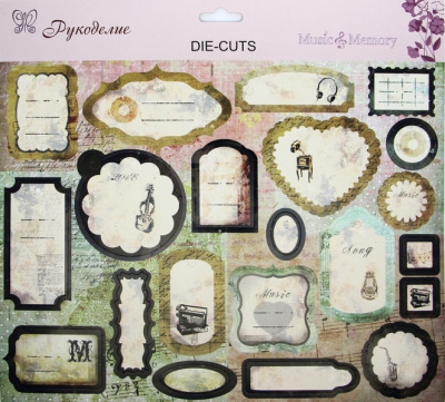 Стикеры картон "Рукоделие" DC11 Музыка и Память