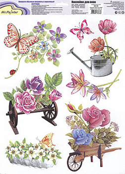 Наклейки для окон Mr.Painter ОК-06 Садовая фантазия 2