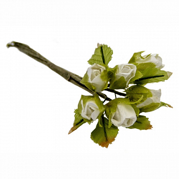 Декоративный букетик "Рукоделие" DKB054 Цветы (белый)