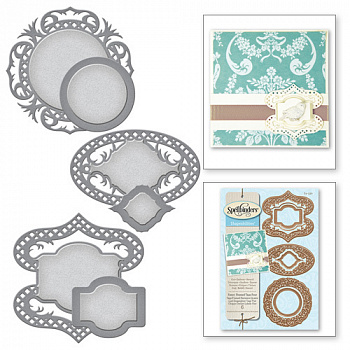 Набор ножей Spellbinders® Shapeabilities® "Теги в затейливой рамке"