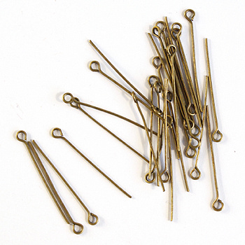 Штифты "Glorex" 66091501 33мм, 30 шт/в упак. (цвет: античное золото)