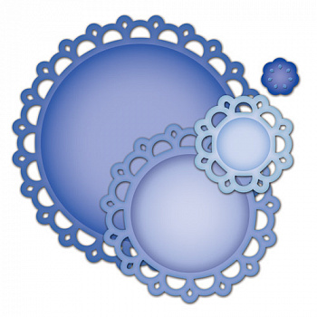 Набор ножей Spellbinders® Nestabilities® Decorative Elements "Круги с зубчатыми краями"