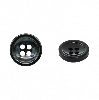 Пуговица Hemline "Basic" d=23 мм черный 4 шт/уп